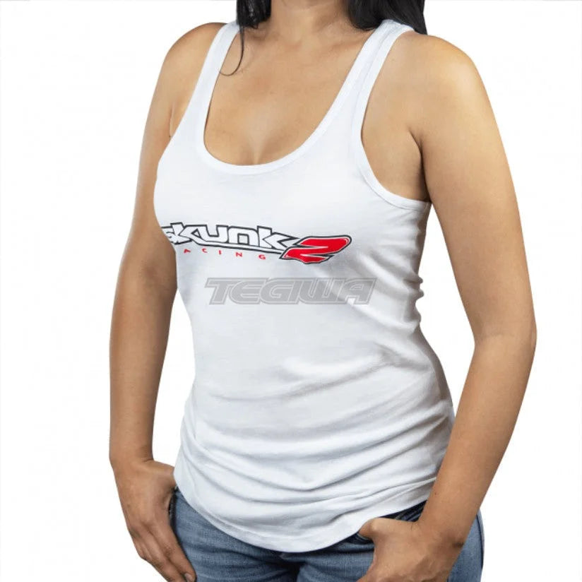 Skunk2 Go Faster Ladies Tank Top White