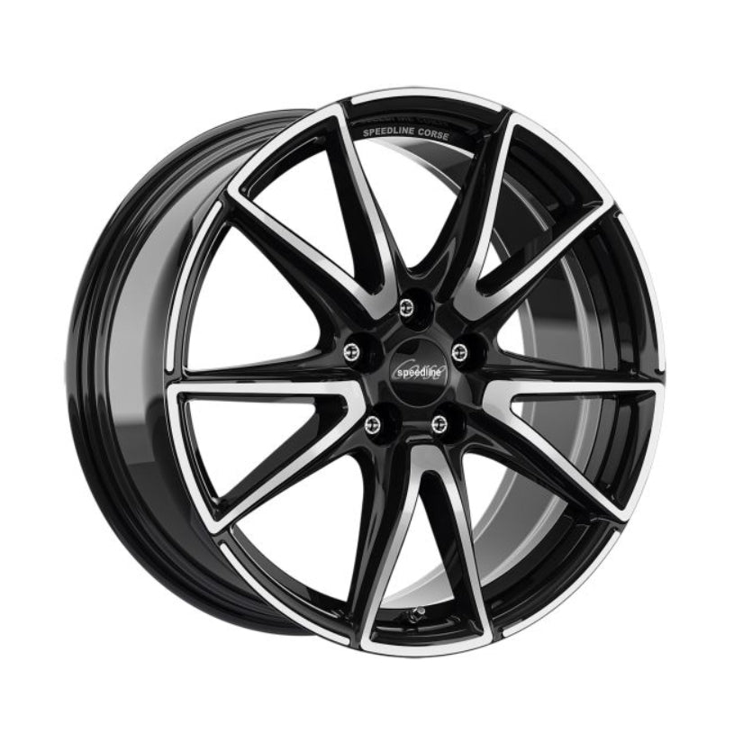 Speedline Corse SL6 Vettore Alloy Wheel 19x8.5 ET45 5x114 Jetblack Diamond Cut