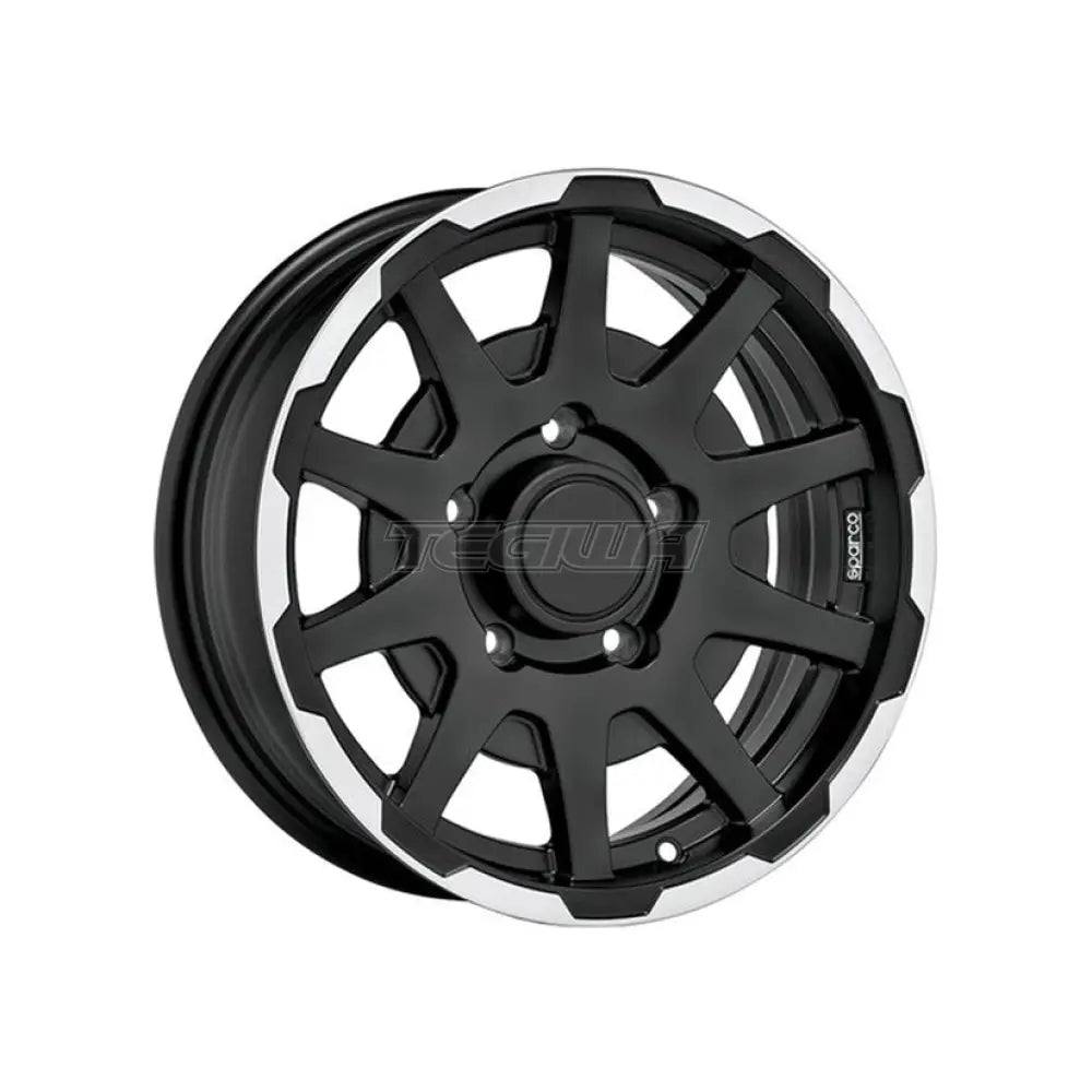 SPARCO Sparco Dakar Alloy Wheel 16x5.5 ET0 5x139.7 Matt Black Polished Lip 108.3mm CB Alloy Wheels