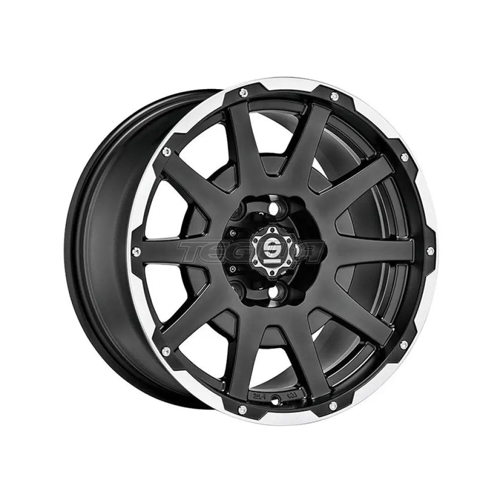 SPARCO Sparco Dakar Alloy Wheel 17x7.5 ET25 5x110 Matt Black Polished Lip Rivets 65.1mm CB Alloy Wheels