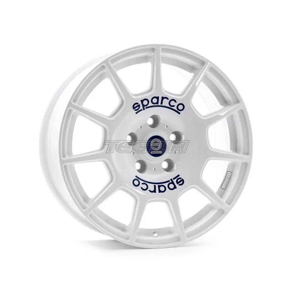 Sparco Terra Alloy Wheel 16X7 Et45 5X114.3 White Blue Lettering