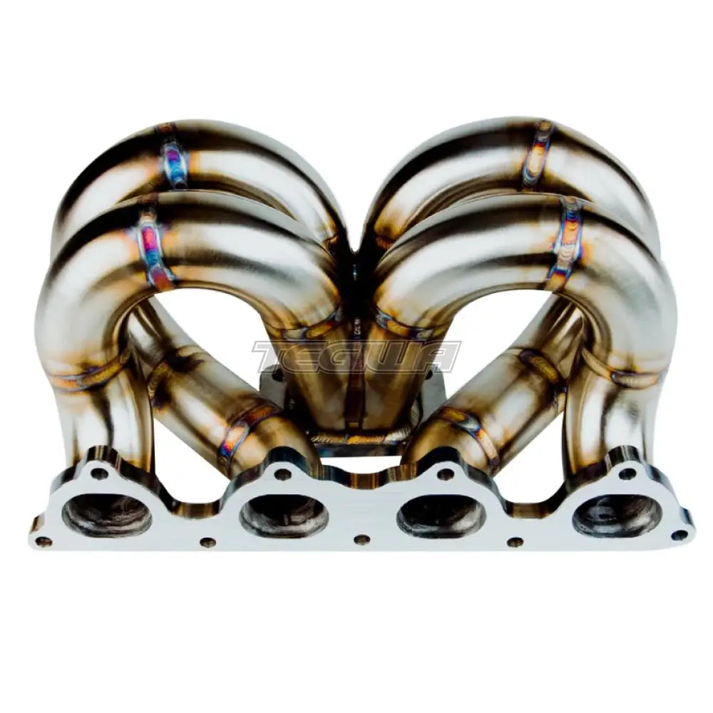 SpeedFactory Stainless Steel Turbo Manifold Ram Horn Style Honda D-Series T4 Open Flange w 44-46mm V-Band WG Manifold &