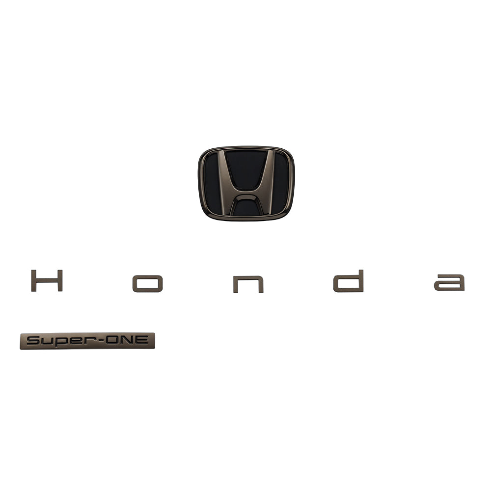Genuine Honda JDM Black Emblem Set Black Chrome Super-ONE / Super-N 26+