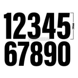 Tegiwa 240mm MSA Racing/Rally Number Stickers Black - 40 Pack
