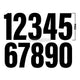 Tegiwa 240Mm Msa Racing/Rally Number Stickers Black - 40 Pack Decals &
