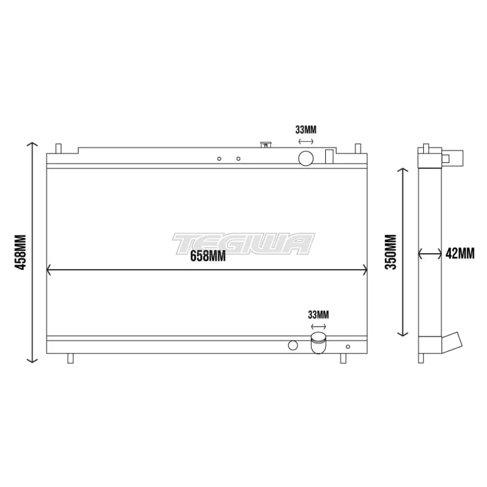 Tegiwa Aluminium Alloy Radiator HONDA INTEGRA DC2