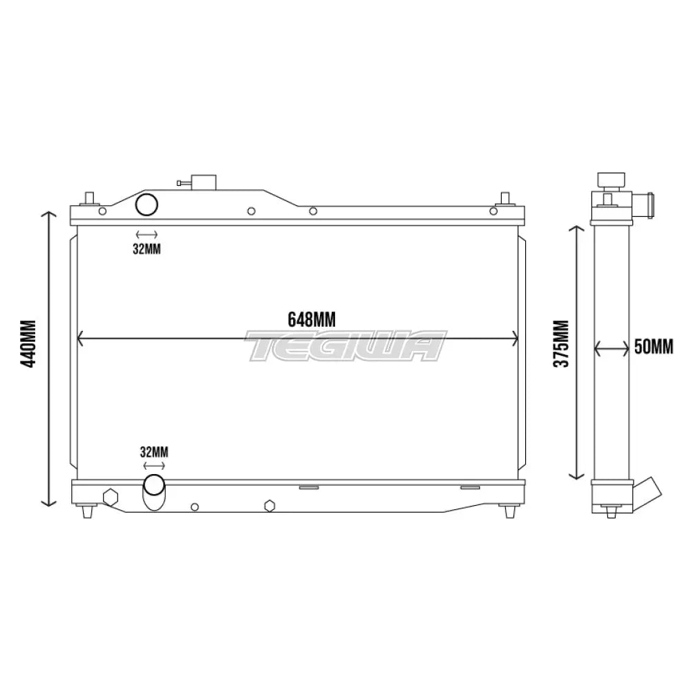 Tegiwa Aluminium Alloy Radiator HONDA S2000