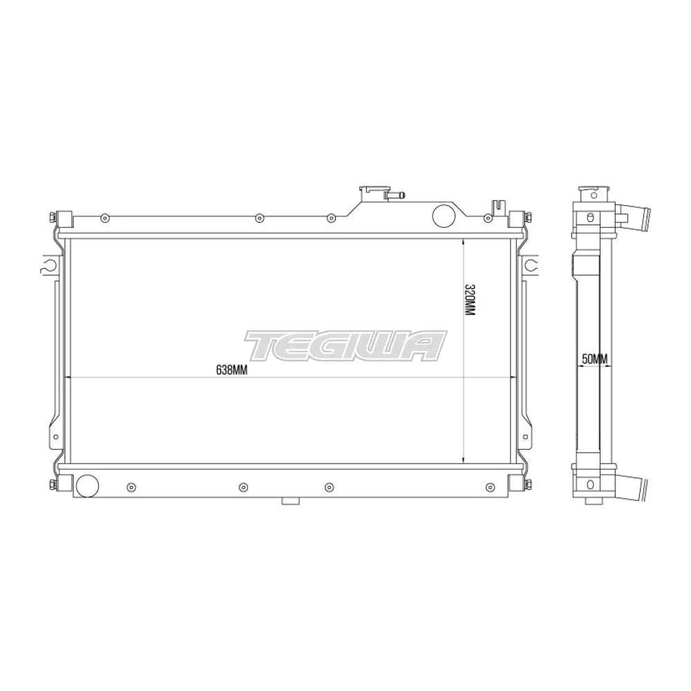 Tegiwa Aluminium Alloy Radiator MAZDA MX5 NA 1.6 1.8 89-98