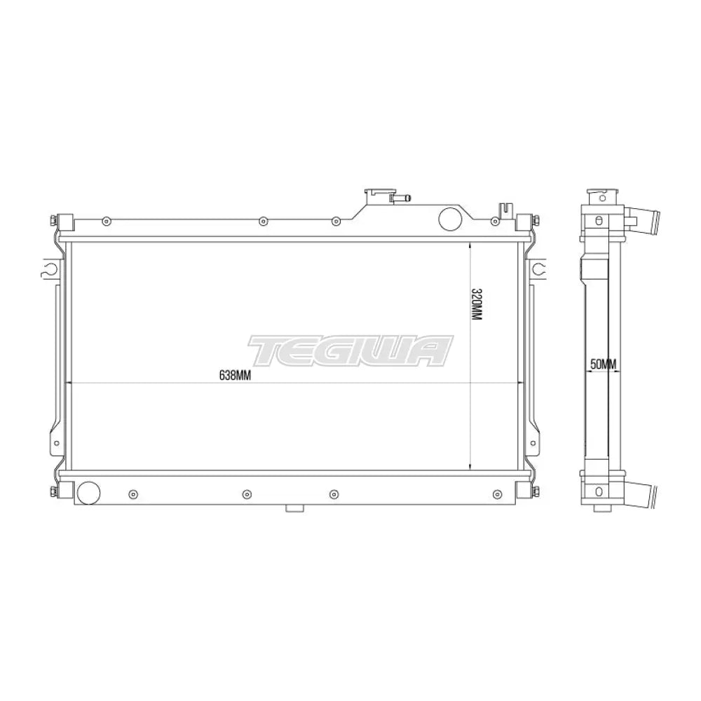 Tegiwa Aluminium Alloy Radiator MAZDA MX5 NA 1.6 1.8 89-98