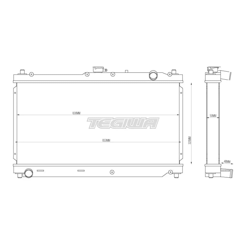 Tegiwa Aluminium Alloy Radiator MAZDA MX5 NB 1.6 1.8 98-05