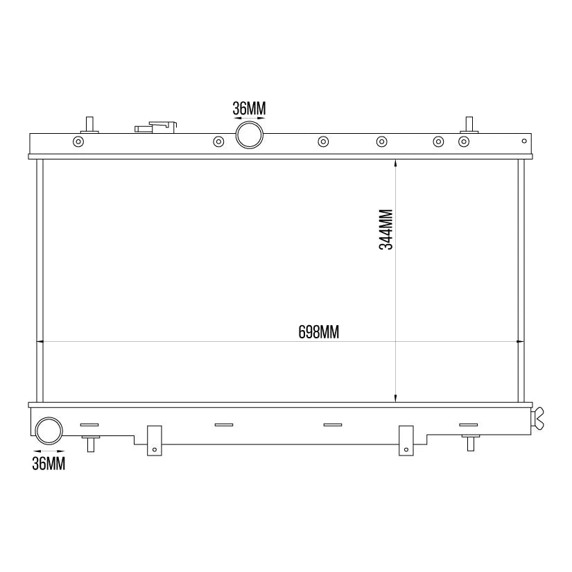 Tegiwa Aluminium Alloy Radiator SUBARU IMPREZA GDB