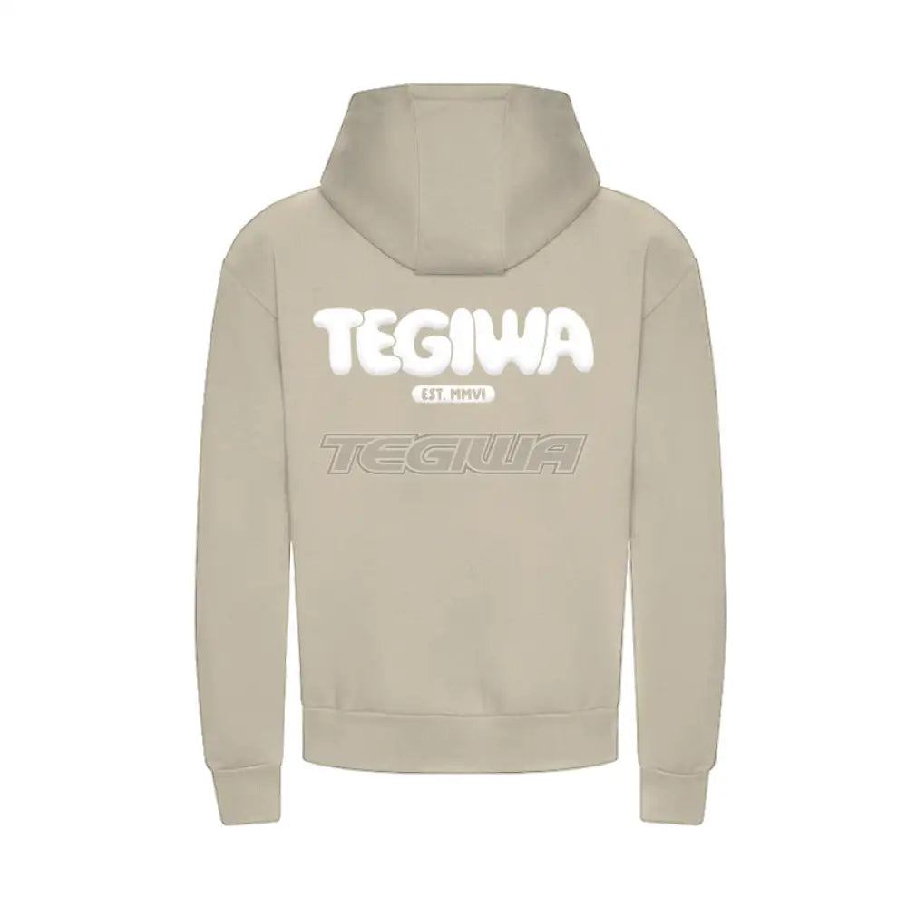 Tegiwa Bubble Puff Style Logo Hoodie Stone Hoodies
