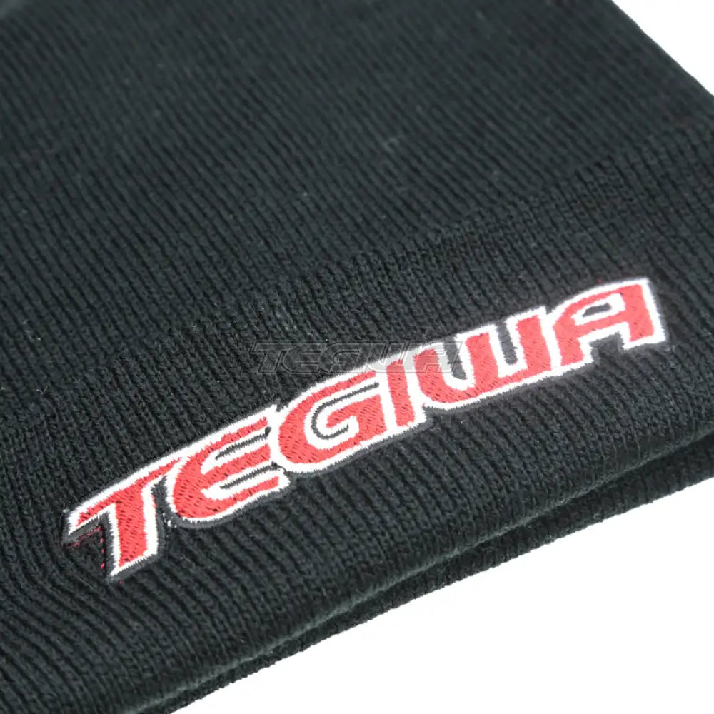 Tegiwa Classic Logo Cuffed Beanie Hat Black
