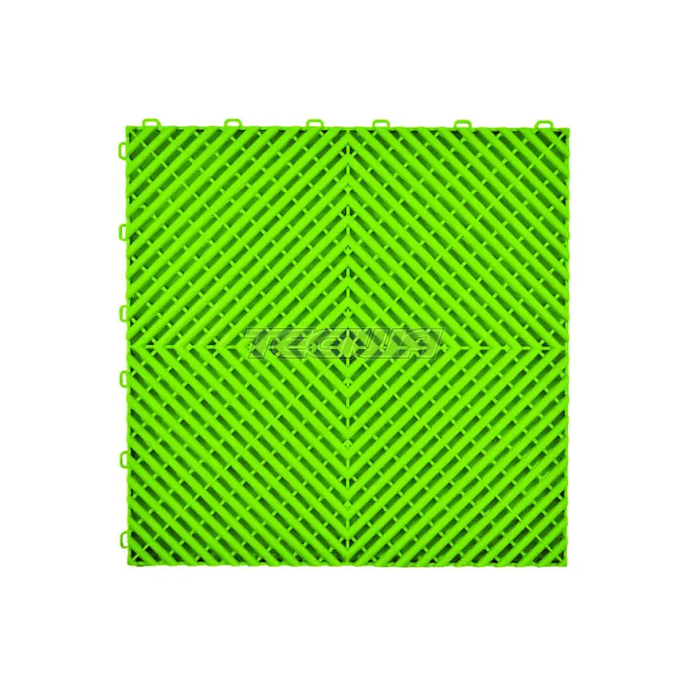 Tegiwa Duramat Vented Garage Workshop Floor Tile Modular Flooring 40x40cm Lime Accessories