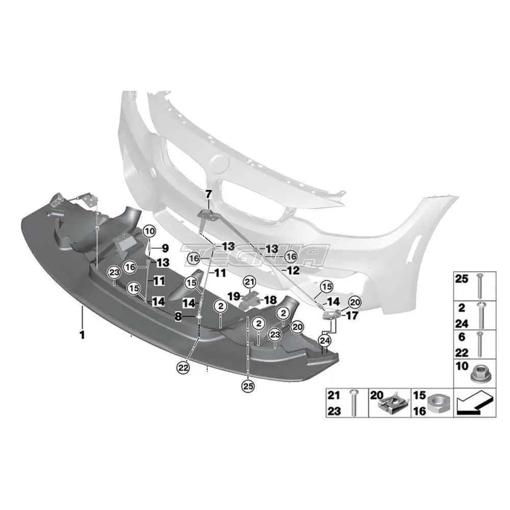 Tegiwa M4 Front Splitter GT4 Style Full Pre Preg Carbon Fibre