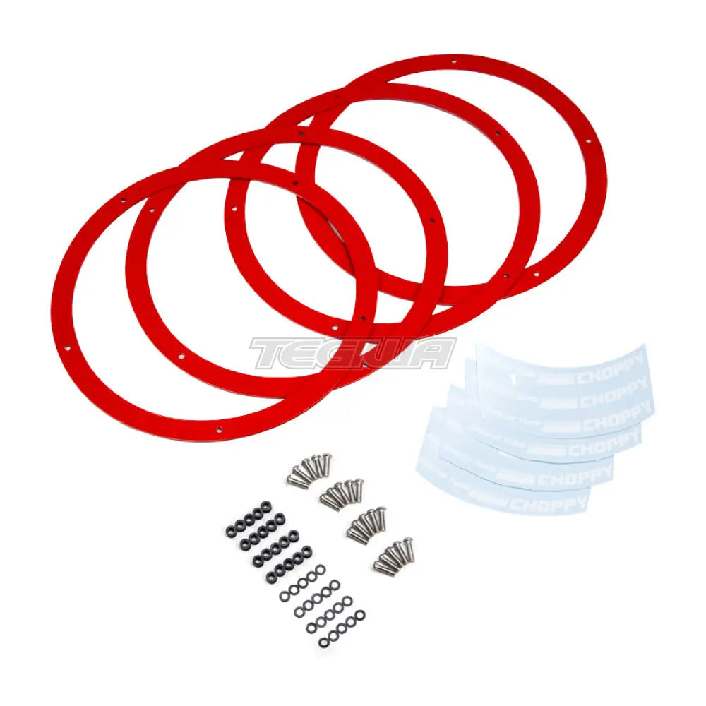 Tegiwa Rays Speed Choppy Ring (4Pc Set) With Decals Wheel Accessories