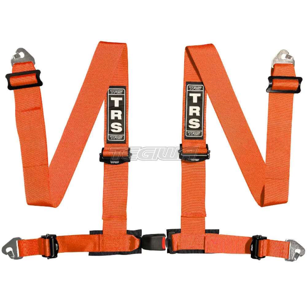 Trs Clubman 75Mm 4 Point Road Harness Ultralite - Top Of The Range / Orange Harnesses