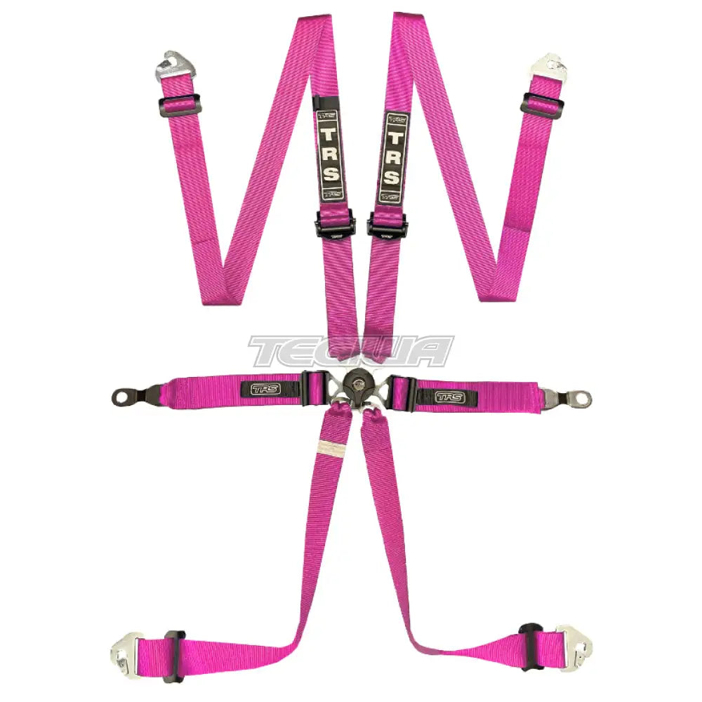 Trs Porsche Pro Quick Adjuster 2In 6 Point Ultralite Fia Harness Pink Harnesses