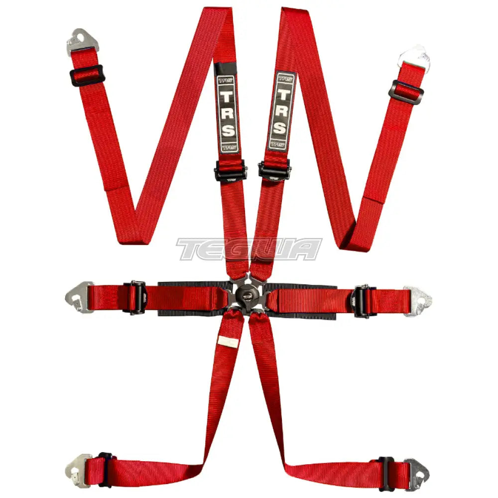 Trs Pro International 2In 6 Point Fia Hans Harness Ultralite - Top Of The Range / Red Harnesses