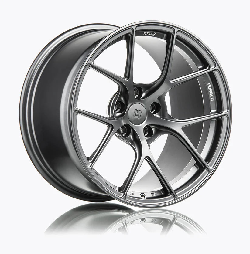 TITAN 7 T-S5 18 X 8.5 ET44 5X120 SATIN TITANIUM - CLEARANCE