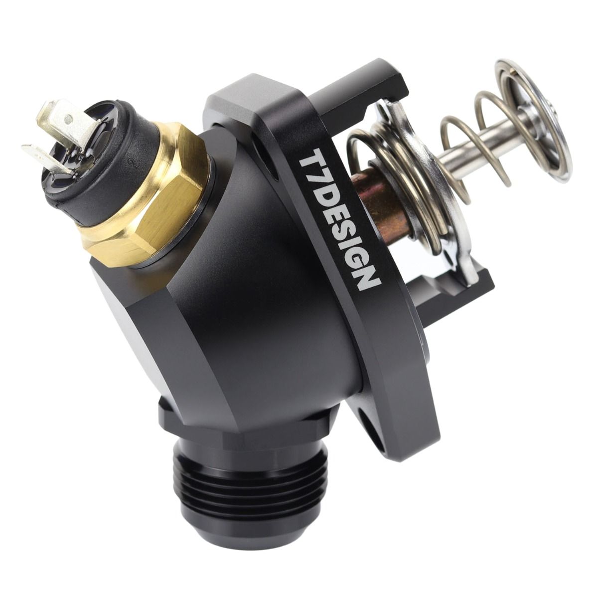 T7Design Swivel Neck Thermostat Housing Black Honda K-Series K20