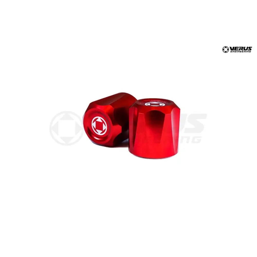Verus Engineering A/C Line Cap Kit Anodized Toyota Gr86/Subaru Brz 22 + Red Engine Bay