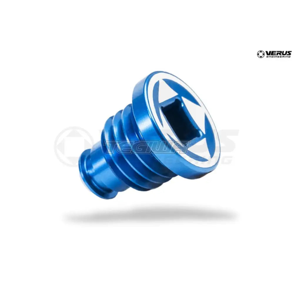 Verus Engineering Anodized Coolant Bleed Screw Toyota Gr Corolla Blue Engine Bay