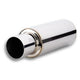 Vibrant Performance Polished Tpv Turbo Backbox 3In Inlet / 6.25In Round X 15In Single Wall 4In Tip