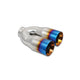Vibrant Performance Weld-On Exhaust Tips 2.5In Inlet / Dual 3.5In Outlet Double Wall Staight Cut