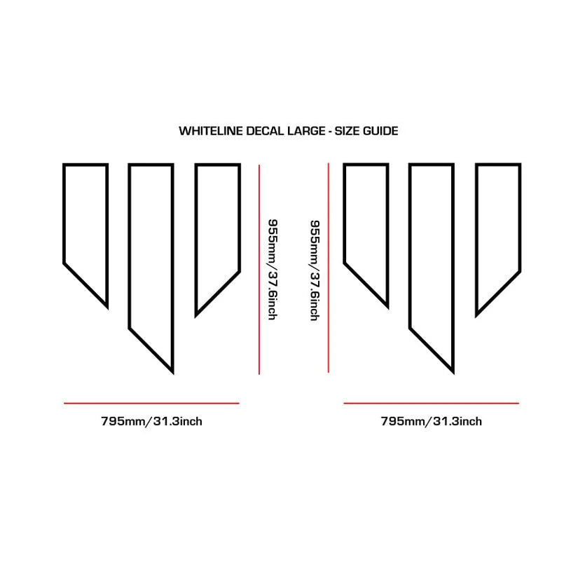 Whiteline Sticker Black Large H-795Mm X L-955Mm Decals & Stickers
