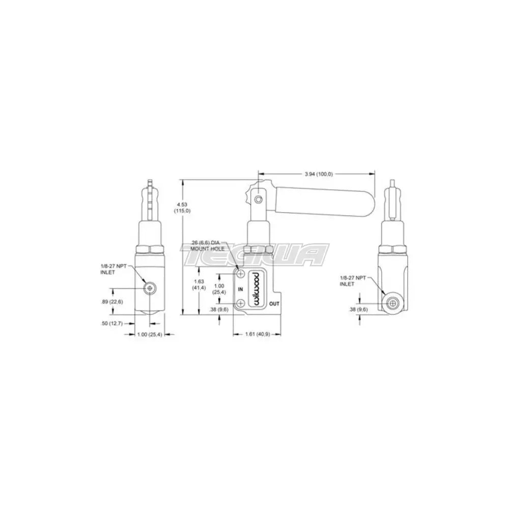 Wilwood Brake Proportioning Valve - Lever Adjustment - Clearance