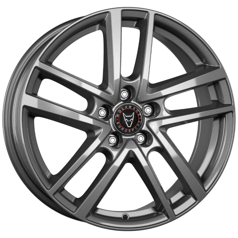 Wolfrace Eurosport TUV Astorga Alloy Wheel 17x7.5 ET44 5x105 Graphite 56.6mm CB