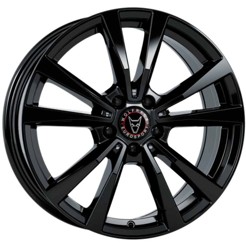 Wolfrace Eurosport TUV M12 Alloy Wheel 19x9 ET49 5x112 Diamond Black 66.5mm CB