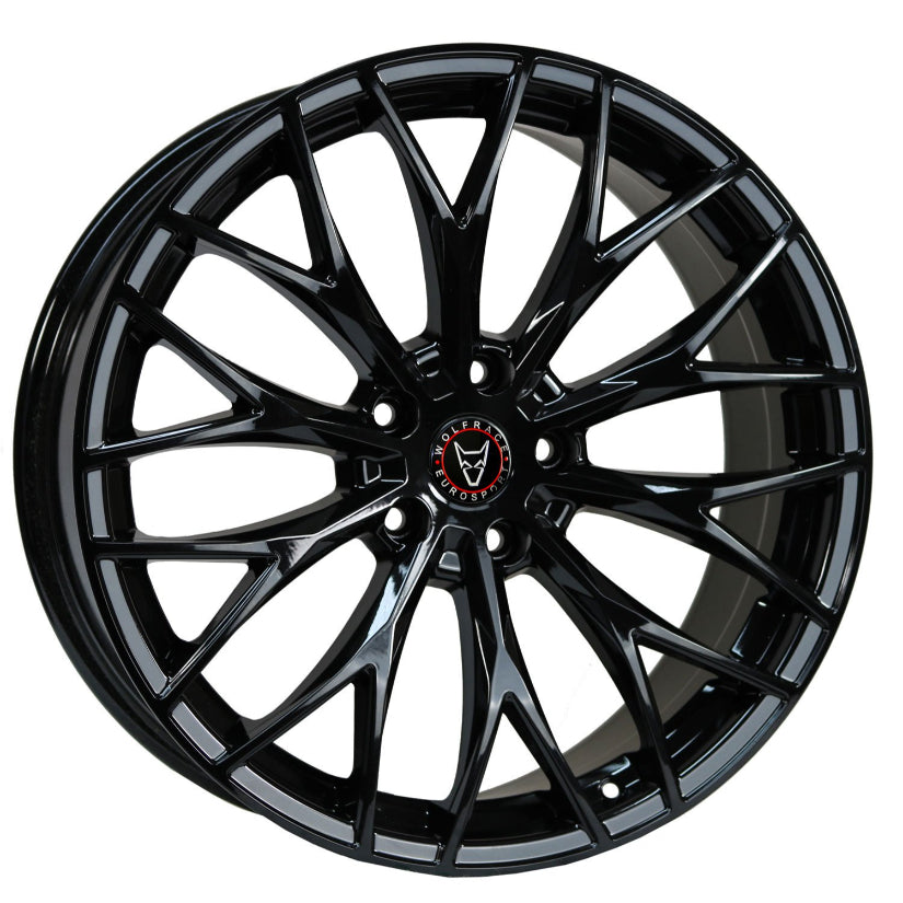 Wolfrace Eurosport Wolfsburg Alloy Wheel 18x8.5 ET38 5x115 Gloss Black 110mm CB
