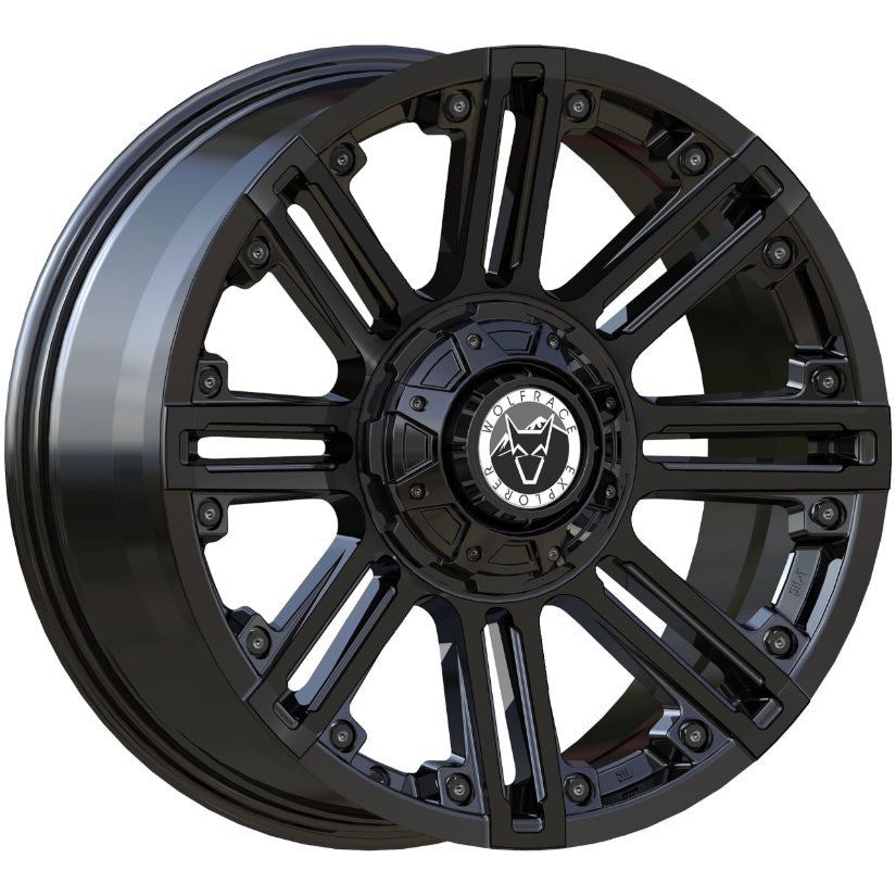 Wolfrace Explorer Amazon Alloy Wheel 20x9 ET0 6x139.7 Matt Black Black Rivets 110mm CB
