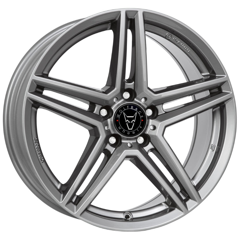 Wolfrace Eurosport TUV M10 Alloy Wheel 16x7 ET38 5x112 Metal Grey 66.5mm CB