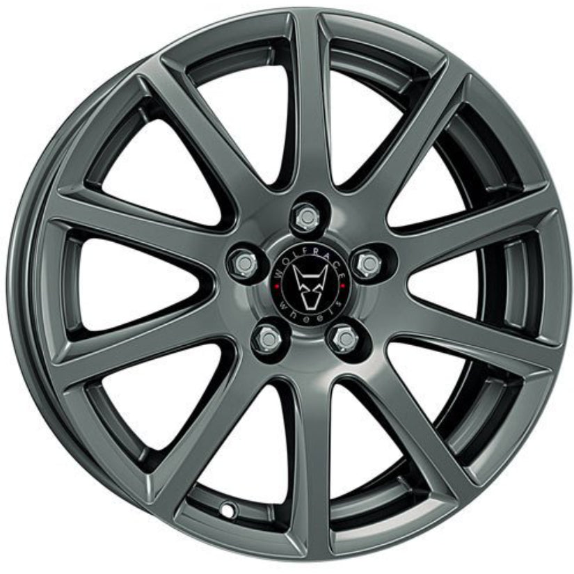 Wolfrace Eurosport TUV Milano Alloy Wheel 16x6.5 ET38 5x110 Titanium 65.1mm CB