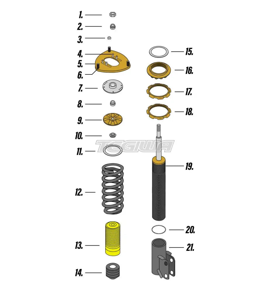 Yellow Speed Racing Macpherson Strut Replacement Parts Coilovers